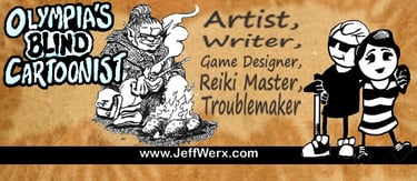 J. Freels, Olympia's Blind Cartoonist