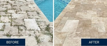 travertine stone sealing before and after fort lauderdale fl