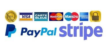 a paypall stripe credit card with a credit card