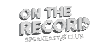 On The Record Speakeasy and Nightclub Las Vegas logo, a unique venue included in Nocturnal Tours' Las Vegas club crawl experi