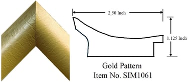 Gold Pattern Picture Frame Pattern  Item No. SIM1061