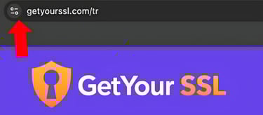 üzerinde getyourssl.com url'si yazan ve bu sitenin açık olduğu bir bilgisayar ekranı