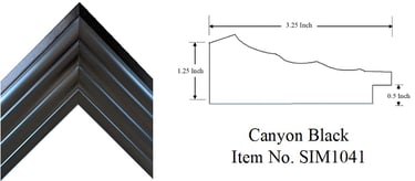 Wave Pattern - Canyon Black Picture Frame Item No. SIM1041