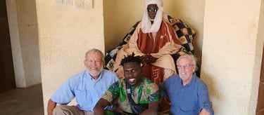 American Tourists Visiting A Paramount King in Ivory Coast