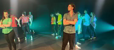 a man standing in a dance pose