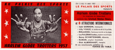 1957 Harlem Globetrotters European World Tour Paris Le Palais Des Sports