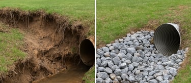 culvert erosion damage repaired by Douglasville detention pond service
