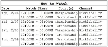 PPA Tucson Open | How to Watch