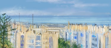 Malaga see the sea - digital postcard