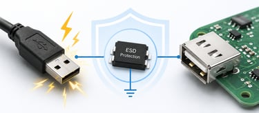 ESD protection of USB ports