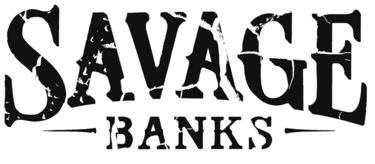 Black Savage Banks logo, transparent background.