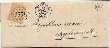 Losange Gros Chiffres 1775 et type 15.