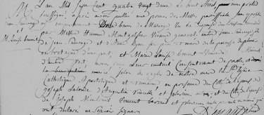 Marriage of Jans Sauvage & Marie Louise Benoit