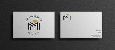 Logo Mobilimmo sur cartes de visites format classique