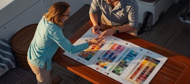 Nuancier de covering bateau