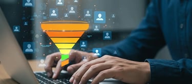 Funil de vendas mostrando como o digital amplia o topo da captação de associados