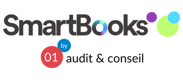 Logo SmartBooks by 01 audit et conseil noir