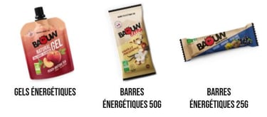 barres, gels énergétique français 