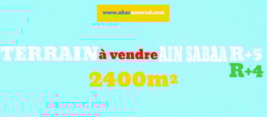 Terrain à vendre akarnamrod agence immobilière