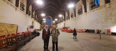 James Wenn and Tim Ashton in Westminster Hall