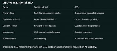 GEO vs Traditional SEO