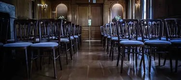 interior view of the ceremony room at Burgh House Hampstead
