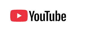 YouTube logo with red play button icon and black text.