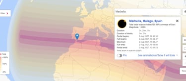 2 August 2027 Total Solar Eclipse