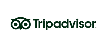 Official dark green Tripadvisor logo featuring the owl icon on a black background.