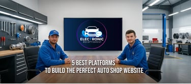 Professional auto repair garage website design example for UK businesses