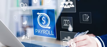 A hightech images of a payroll system