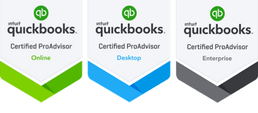 QuickBooks Certified ProAdvisor for online, desktop and enterprise.