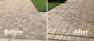 concrete paver sealing before and after fort lauderdale fl