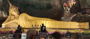 thailand phang nga wat suwan khuha reclining buddha