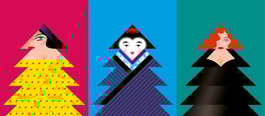 original Christmas cards by Tomo Iida