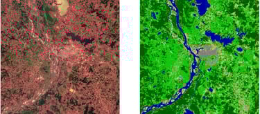 Segmented and classified satellite image