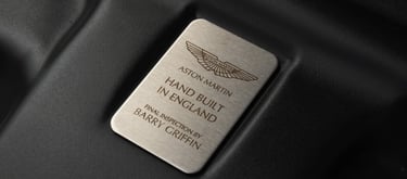 Aston Martin hand built emblem