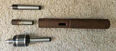 Picture of live and dead centres used in the tailstock