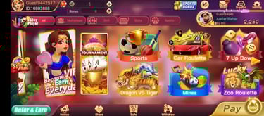 Rummy most fun game like dragon tiger, crash, play ludo, mines and 50+ games.