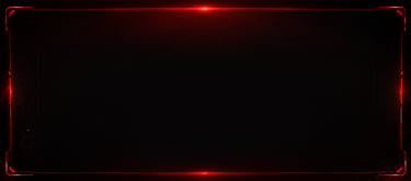 Futuristic black gaming background with glowing red neon frame and light effects.