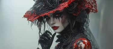 Countess with Half Burn Face AI
