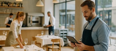 Modern restaurant before opening