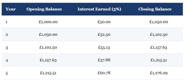 IB Economics deposit £1,000 in a savings account earning 5% annual interest