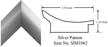 Silver Pattern Picture Frame Pattern  Item No. SIM1062