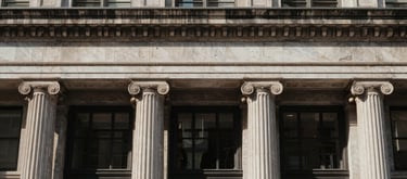 A classic, elegant building facade in a North American / US city, representing the stable and established presence of the foundation.