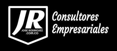 jr main logo consultores empresariales jose rodriguez rectangular white text black background hd 001