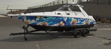 Personnalisation de bateau covering