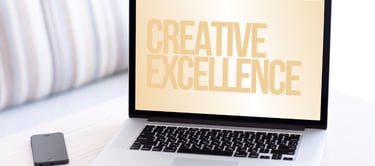 simple editable business website design on laptop screen