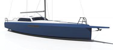 M44 Transat sail yacht design starboard exterior