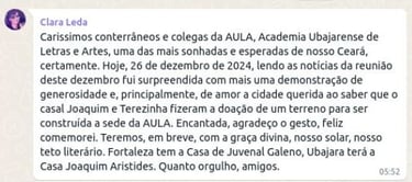 mensagem clara leda